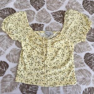 Yellow Floral Blouse